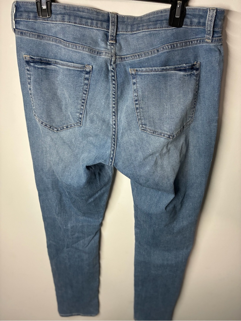 Light Wash Distressed Women's Jeans with Stud Detail - Picture 6 of 7